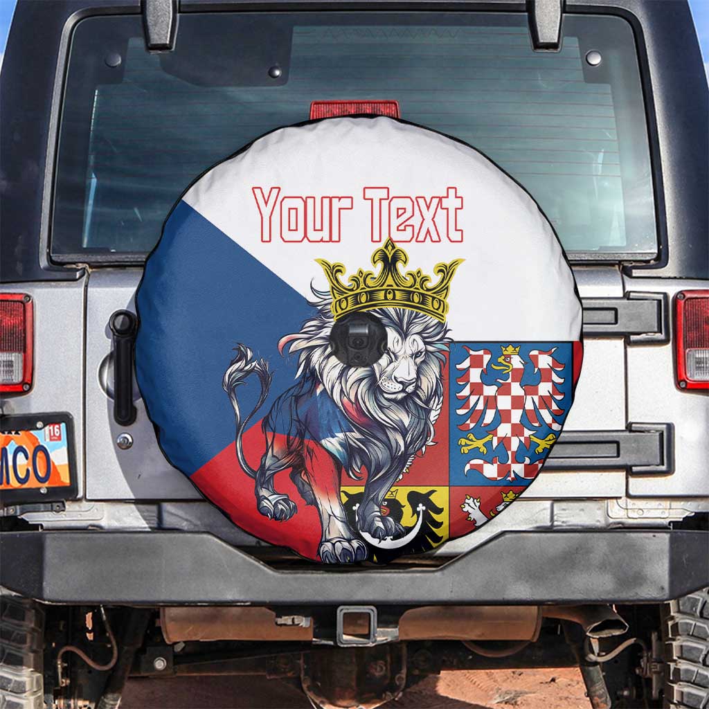 Personalized Czech Republic Restoration Day Spare Tire Cover Double-Tailed Lion Truth Prevails - Wonder Print Shop