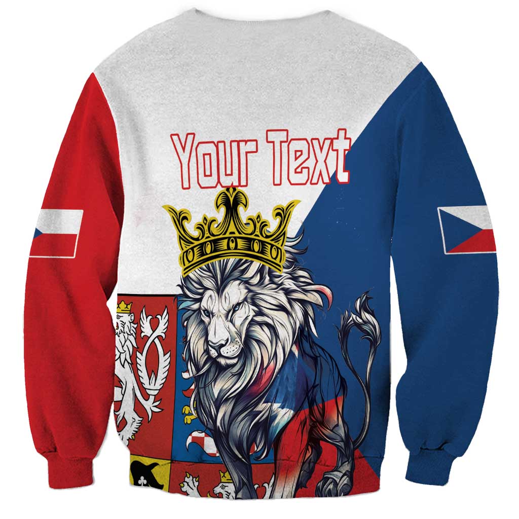 Unisex crewneck sweatshirt with lion king print, crown and Your Text on back