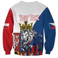 Unisex crewneck sweatshirt with lion king print, crown and Your Text on back