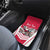 Personalized Poland White-Tailed Eagle Car Mats Poznan City Flag Style - Wonder Print Shop