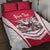 Personalized Poland White-Tailed Eagle Quilt Bed Set Poznan City Flag Style - Wonder Print Shop