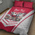 Personalized Poland White-Tailed Eagle Quilt Bed Set Poznan City Flag Style - Wonder Print Shop