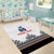 Custom Romania Rugby Area Rug White Version Retro Style