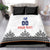 Custom Romania Rugby Bedding Set White Version Retro Style