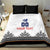 Custom Romania Rugby Bedding Set White Version Retro Style