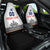 Custom Romania Rugby Car Seat Cover White Version Retro Style