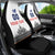 Custom Romania Rugby Car Seat Cover White Version Retro Style