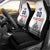 Custom Romania Rugby Car Seat Cover White Version Retro Style