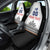 Custom Romania Rugby Car Seat Cover White Version Retro Style