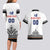 Custom Romania Rugby Couples Matching Long Sleeve Bodycon Dress and Hawaiian Shirt White Version Retro Style