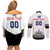 Custom Romania Rugby Couples Matching Off Shoulder Short Dress and Long Sleeve Button Shirt White Version Retro Style