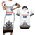 Custom Romania Rugby Couples Matching Short Sleeve Bodycon Dress and Hawaiian Shirt White Version Retro Style