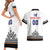 Custom Romania Rugby Couples Matching Short Sleeve Bodycon Dress and Hawaiian Shirt White Version Retro Style