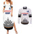 Custom Romania Rugby Couples Matching Summer Maxi Dress and Long Sleeve Button Shirt White Version Retro Style