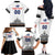 Custom Romania Rugby Family Matching Off The Shoulder Long Sleeve Dress and Hawaiian Shirt White Version Retro Style