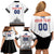 Custom Romania Rugby Family Matching Off Shoulder Short Dress and Hawaiian Shirt White Version Retro Style