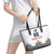 Custom Romania Rugby Leather Tote Bag White Version Retro Style