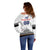 Custom Romania Rugby Off Shoulder Sweater White Version Retro Style