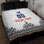 Custom Romania Rugby Quilt Bed Set White Version Retro Style - Wonder Print Shop