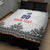 Custom Romania Rugby Quilt Bed Set White Version Retro Style - Wonder Print Shop