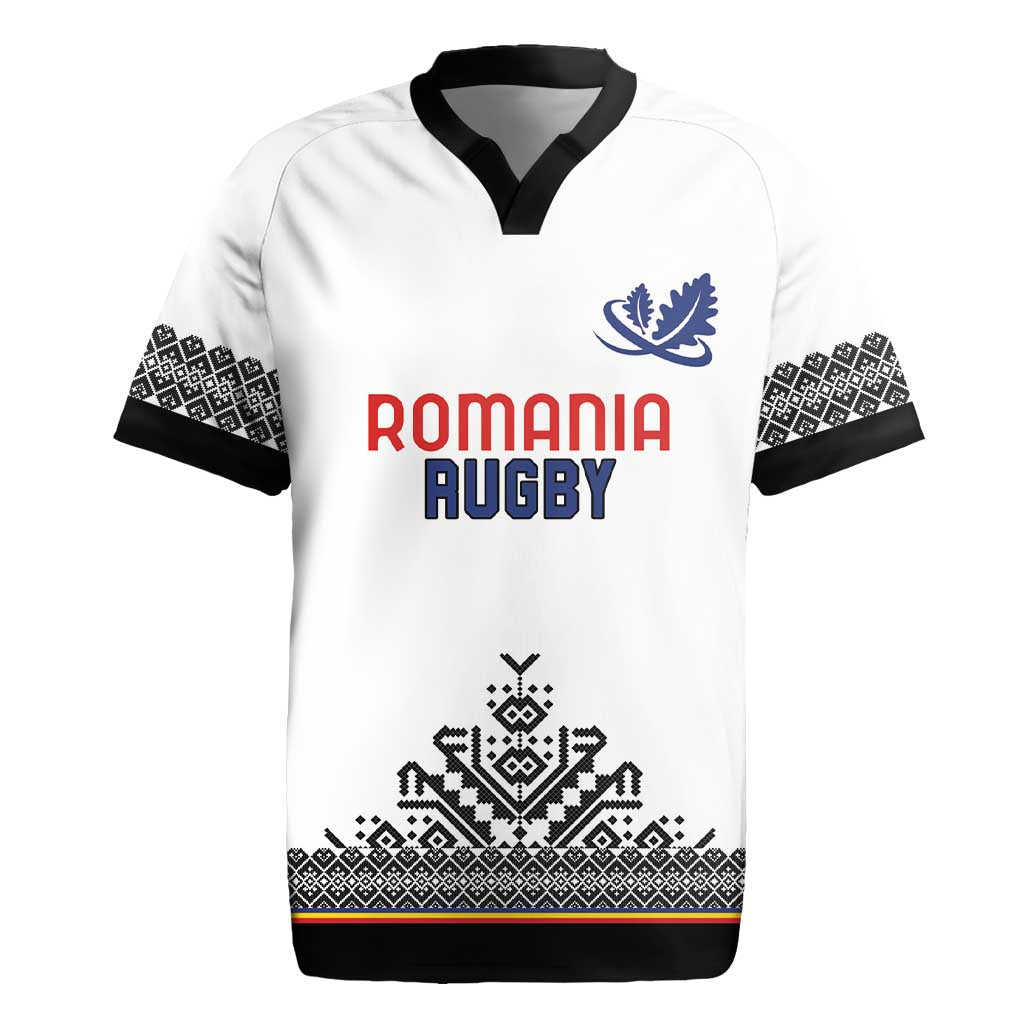 Custom Romania Rugby Rugby Jersey White Version Retro Style - Wonder Print Shop