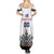 Custom Romania Rugby Summer Maxi Dress White Version Retro Style