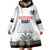 Custom Romania Rugby Wearable Blanket Hoodie White Version Retro Style