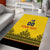 Custom Romania Rugby Area Rug Yellow Version Retro Style