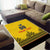 Custom Romania Rugby Area Rug Yellow Version Retro Style