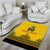 Custom Romania Rugby Area Rug Yellow Version Retro Style