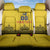 Custom Romania Rugby Back Car Seat Cover Yellow Version Retro Style