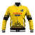 Custom Romania Rugby Baseball Jacket Yellow Version Retro Style