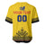 Custom Romania Rugby Baseball Jersey Yellow Version Retro Style