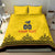 Custom Romania Rugby Bedding Set Yellow Version Retro Style