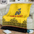 Custom Romania Rugby Blanket Yellow Version Retro Style