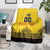 Custom Romania Rugby Blanket Yellow Version Retro Style