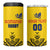 Custom Romania Rugby 4 in 1 Can Cooler Tumbler Yellow Version Retro Style