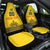 Custom Romania Rugby Car Seat Cover Yellow Version Retro Style