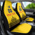 Custom Romania Rugby Car Seat Cover Yellow Version Retro Style