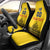 Custom Romania Rugby Car Seat Cover Yellow Version Retro Style