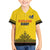 Custom Romania Rugby Family Matching Long Sleeve Bodycon Dress and Hawaiian Shirt Yellow Version Retro Style