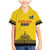 Custom Romania Rugby Family Matching Mermaid Dress and Hawaiian Shirt Yellow Version Retro Style