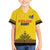 Custom Romania Rugby Family Matching Short Sleeve Bodycon Dress and Hawaiian Shirt Yellow Version Retro Style