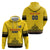 Custom Romania Rugby Hoodie Yellow Version Retro Style