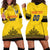 Custom Romania Rugby Hoodie Dress Yellow Version Retro Style