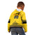 Custom Romania Rugby Kid Hoodie Yellow Version Retro Style