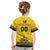 Custom Romania Rugby Kid T Shirt Yellow Version Retro Style