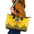 Custom Romania Rugby Leather Tote Bag Yellow Version Retro Style