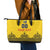 Custom Romania Rugby Leather Tote Bag Yellow Version Retro Style