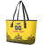 Custom Romania Rugby Leather Tote Bag Yellow Version Retro Style